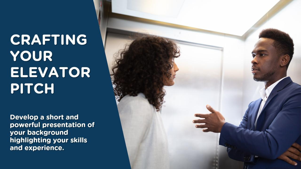 Crafting Your Elevator Pitch - MassHire Downtown Boston Career Center Crafting Your Elevator Pitch - MassHire Downtown Boston Career Center