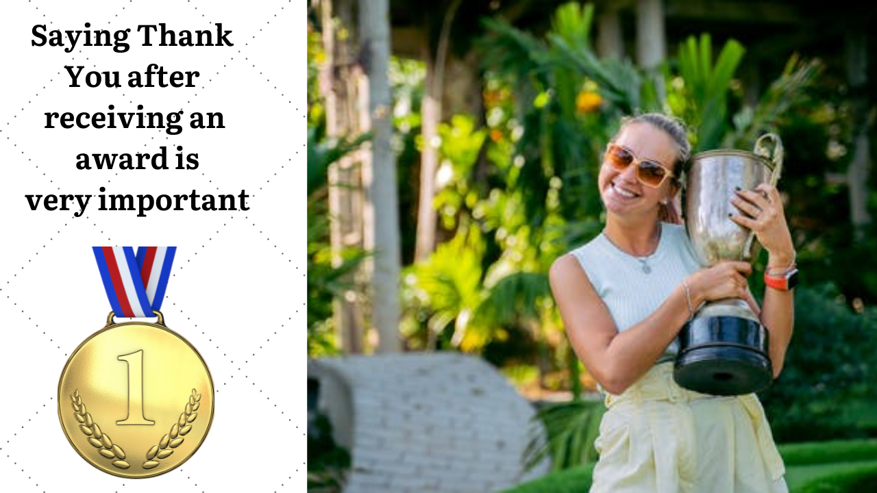 How to Accept an Award Graciously