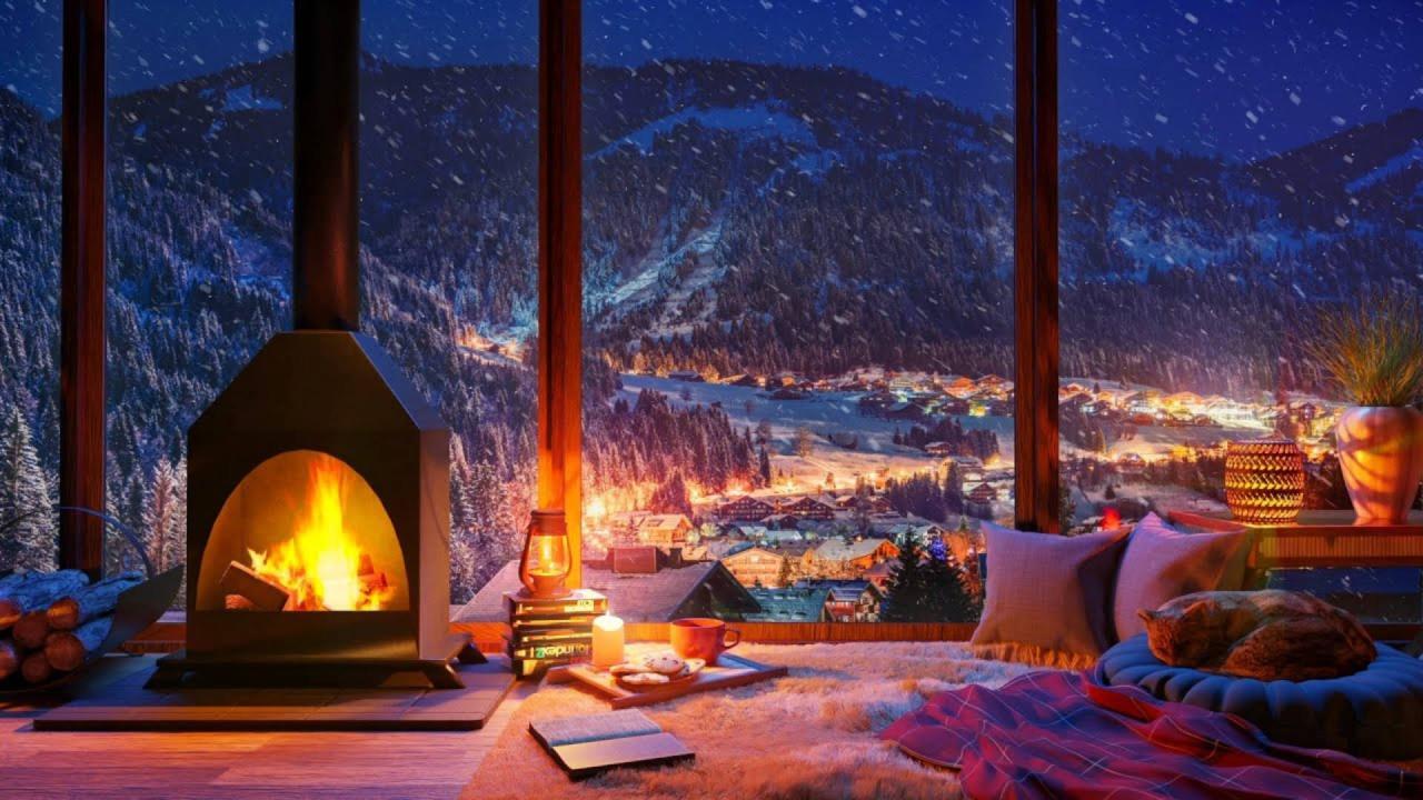 Download Cozy Winter Evening Near The Fireplace Wallpaper | Wallpapers.com Download Cozy Winter Evening Near The Fireplace Wallpaper | Wallpapers.com